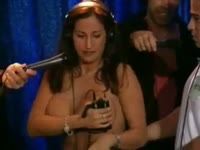 Live radio show footage of incest friendly brother and sister enjoying quick grope session